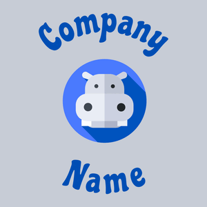 Hippopotamus logo on a Link Water background - Tiere & Haustiere