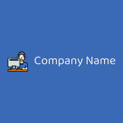 Freelancer logo on a Curious Blue background - Internet
