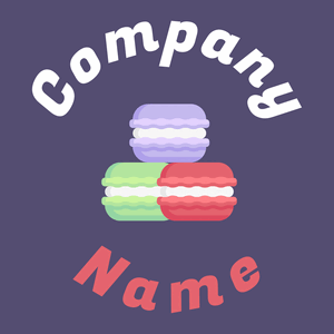 Macaron logo on a East Bay background - Alimentos & Bebidas