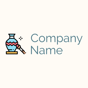 Ceramic logo on a Floral White background - Educación