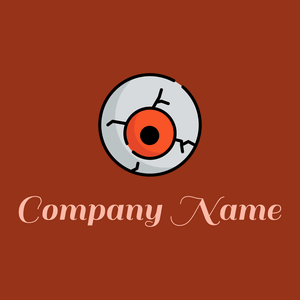 Eye ball logo on a Saddle Brown background - Abstracto