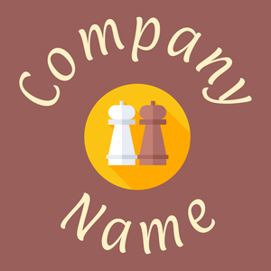 Salt and pepper logo on a Dark Chestnut background - Alimentos & Bebidas