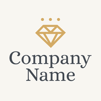 Logo de piedras preciosas doradas - Venta al detalle Logotipo