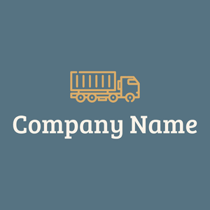 Delivery truck logo on a Kashmir Blue background - Autos & Fahrzeuge
