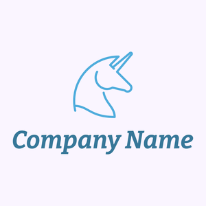 Unicorn logo on a Magnolia background - Abstrait