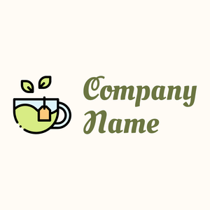 Tea logo on a Floral White background - Fiori