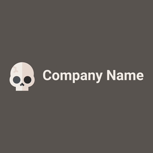 Skull logo on a Tundora background - Abstracto