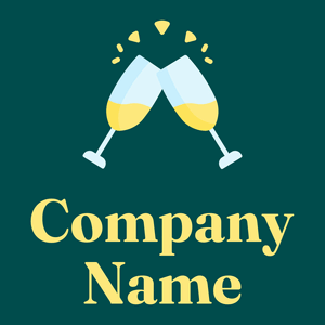 Champagne on a Sherpa Blue background - Comida & Bebida