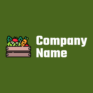 Vegetables logo on a Verdun Green background - Agricoltura