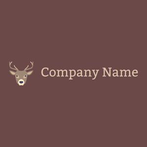 Deer logo on a Congo Brown background - Animales & Animales de compañía
