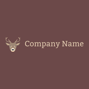 Deer logo on a Congo Brown background - Animaux & Animaux de compagnie