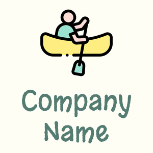 Canoeing logo on a pale background - Sports