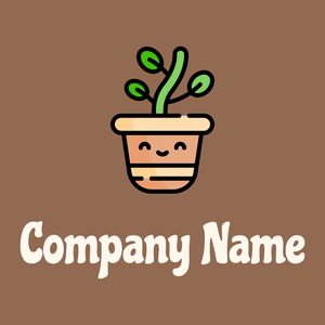 Plant logo on a Leather background - Florale