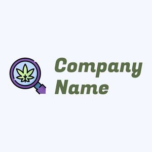 Magnifying glass logo on a Alice Blue background - Medicina & Farmacia