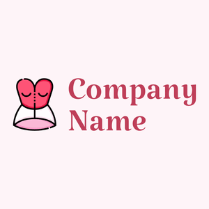 Burlesque logo on a pink background - Abstrait