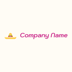 Mexican hat logo on a Floral White background - Abstrakt