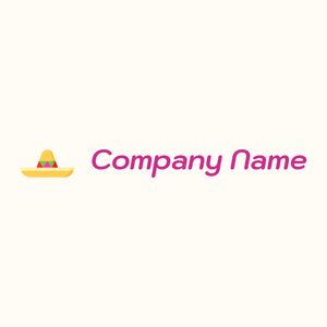 Mexican hat logo on a Floral White background - Abstrato