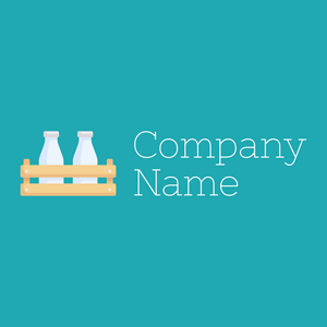 Milk logo on a Light Sea Green background - Agricultura