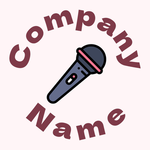 Microphone logo on a Lavender Blush background - Arte & Entretenimiento