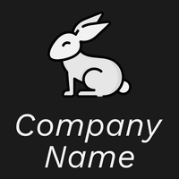 Rabbit logo on a Nero background - Animaux & Animaux de compagnie