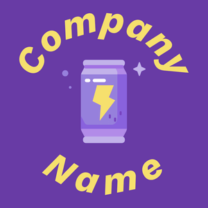Energy drink logo on a Royal Purple background - Alimentos & Bebidas