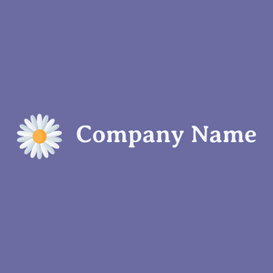Flower logo on a Scampi background - Floral