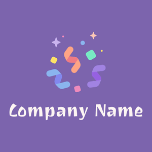 Confetti logo on a Blue Marguerite background - Abstrait