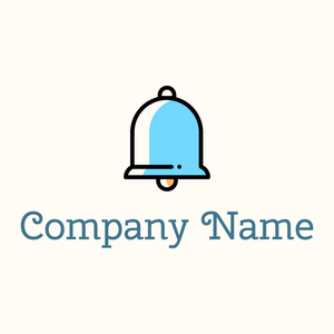 Maya Blue Notification bell on a Floral White background - Arquitectura