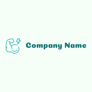 Muscle logo on a Mint Cream background - Medical & Farmacia