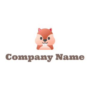 3D Squirrel logo on a White background - Animales & Animales de compañía