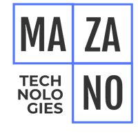 Technology logo with blue squares - Industrial
