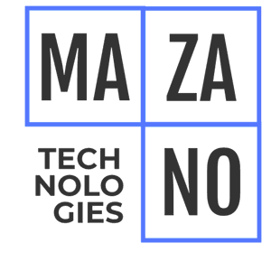 Technology logo with blue squares - Indústrias