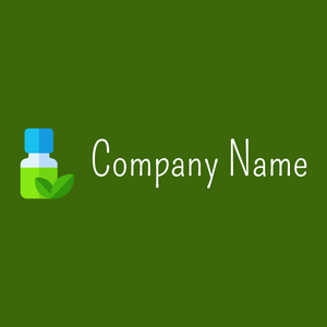 Essential oil logo on a Raw Umber background - Wellness & Beauty