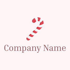 Candy cane logo on a pale background - Niños & Guardería