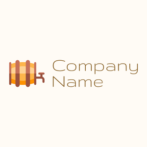 Barrel logo on a Floral White background - Cibo & Bevande