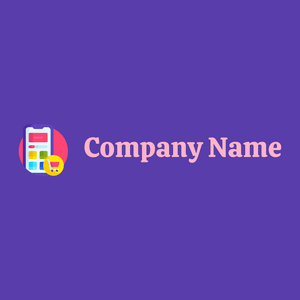 Shopping online logo on a Royal Purple background - Computer