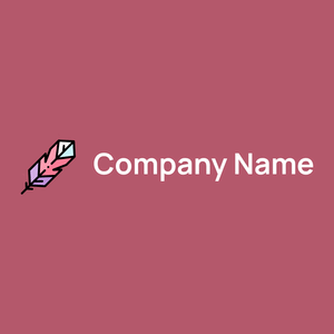 Feather logo on a Blush background - Abstrait
