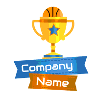 Logotipo de baloncesto deportivo con corte - Deportes Logotipo
