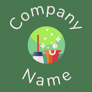 House cleaning logo on a Killarney background - Limpieza & Mantenimiento
