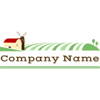 Landwirtschaftliches Feld und Farmlogo - Landwirtschaft Logo