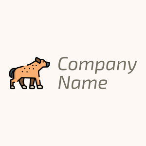 Hyena logo on a Seashell background - Animals & Pets