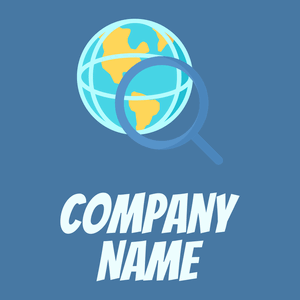 Earth mangnifying logo on a Mariner background - Reizen & Hotel