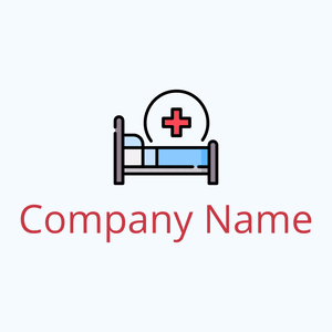 Stretcher logo on a Alice Blue background - Medical & Farmacia