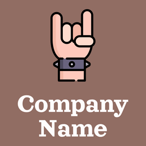 Rock logo on a Dark Chestnut background - Arte & Intrattenimento