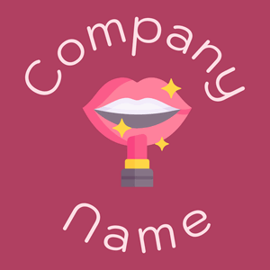 Lipstick logo on a Rouge background - Mode & Schoonheid
