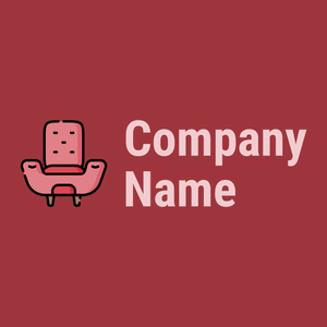 Armchair logo on a Milano Red background - Muebles de casa