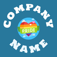 Pride logo on a blue background - Partnervermittlung