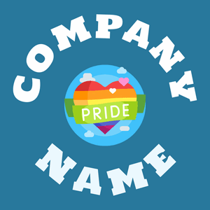 Pride logo on a blue background - Comunidad & Sin fines de lucro