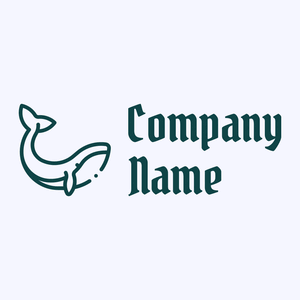 Whale logo on a Ghost White background - Abstracto