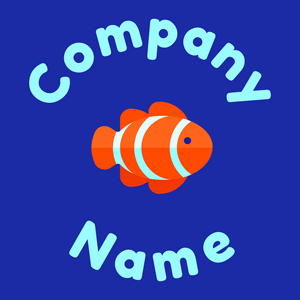 Clown fish on a Persian Blue background - Dieren/huisdieren